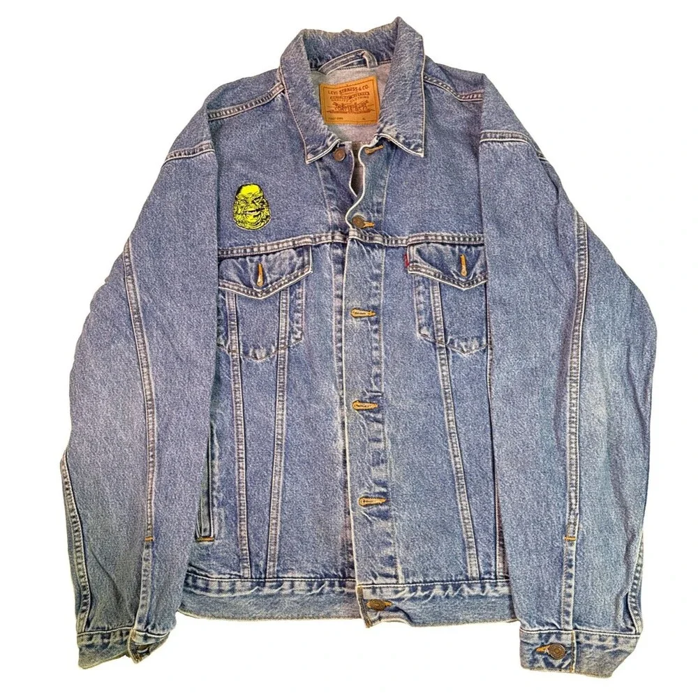 VTG.80's Levis Jean Jacket Mens XL  Blue Trucker Type III USA  70507 0389